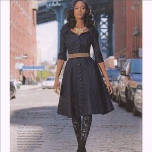 Byron Lars Beauty Mark- Denim Button Down Dress